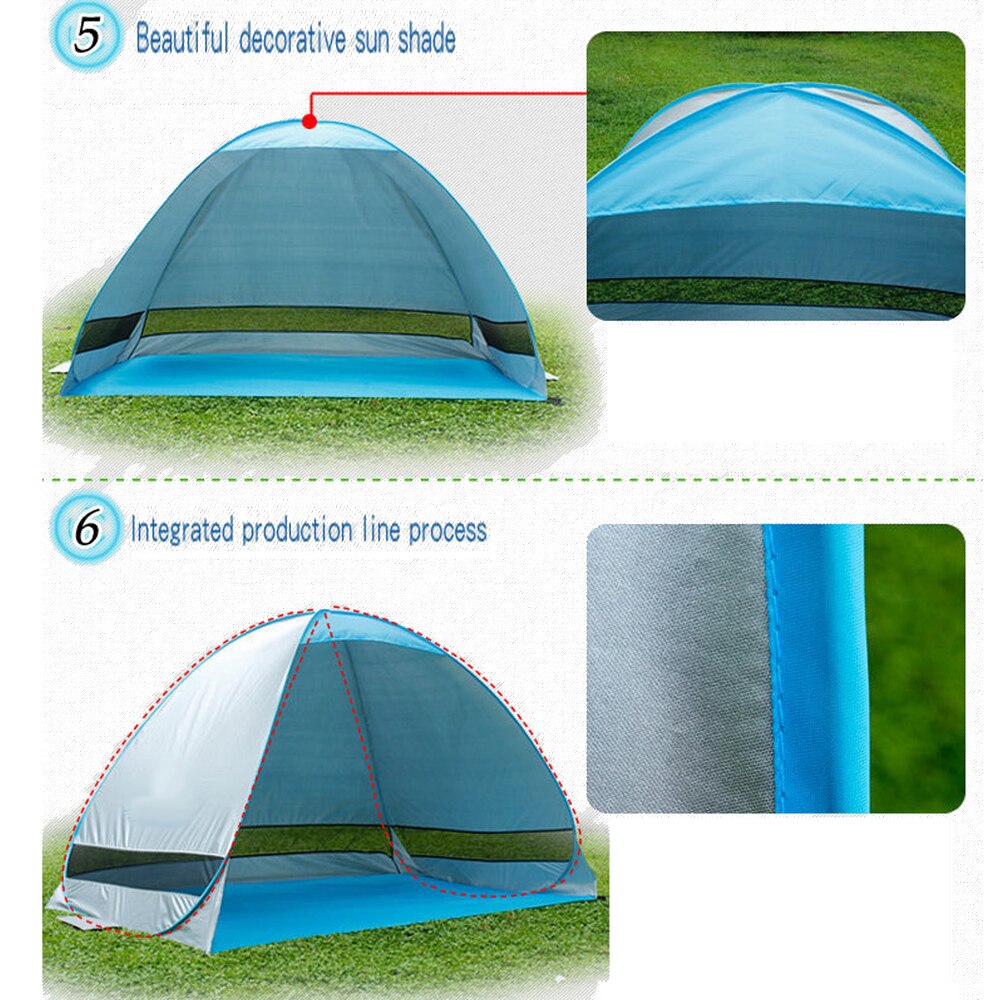 Cheap Goat Tents Beach tents outdoor camping shelter UV protective automatic opening tent shade ultralight pop up tent for outdoor party fishing Tents 